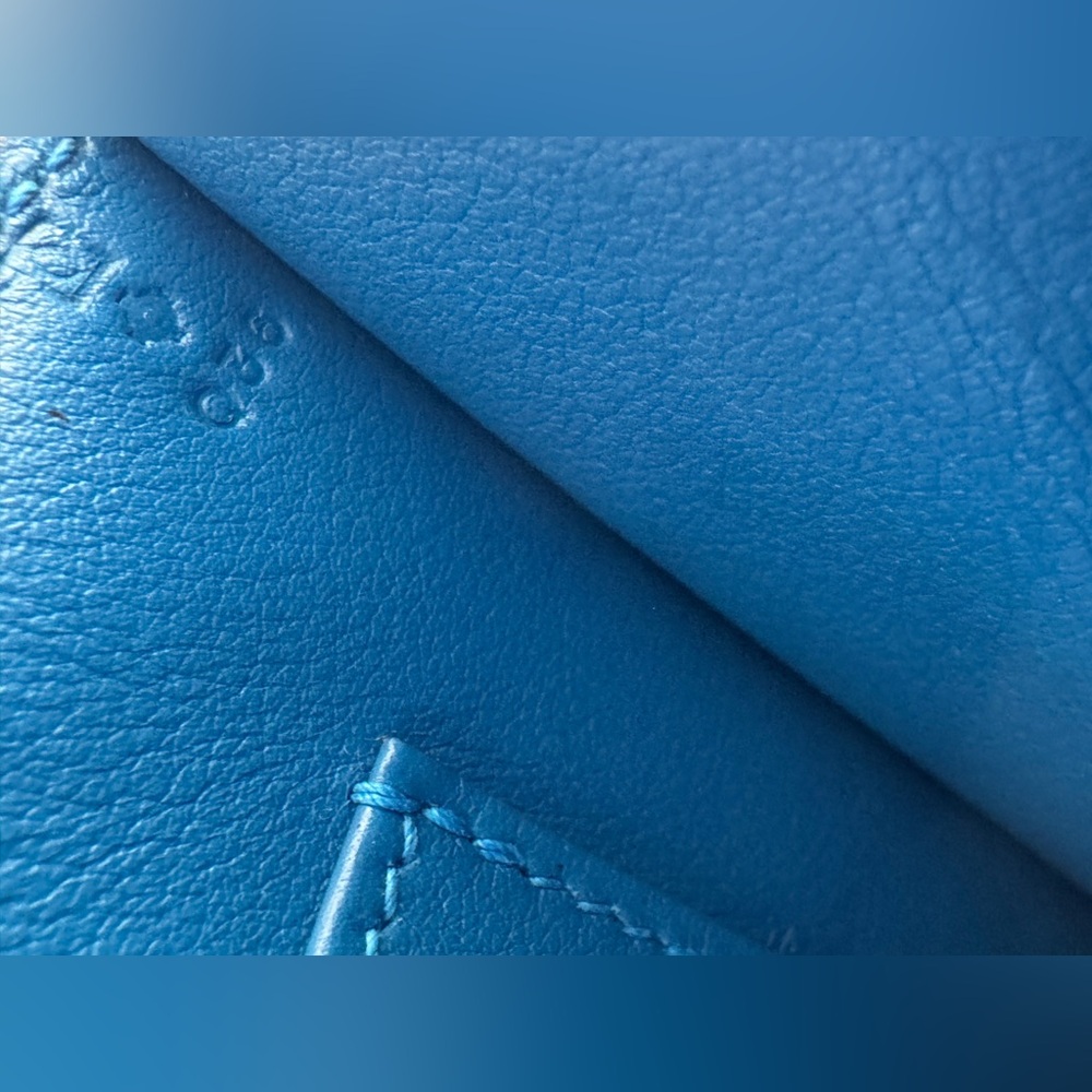 Rare Hermès Catenina Bag In Bleu de Galice S7 Swift Palladium Hardware - Picture 11 of 13